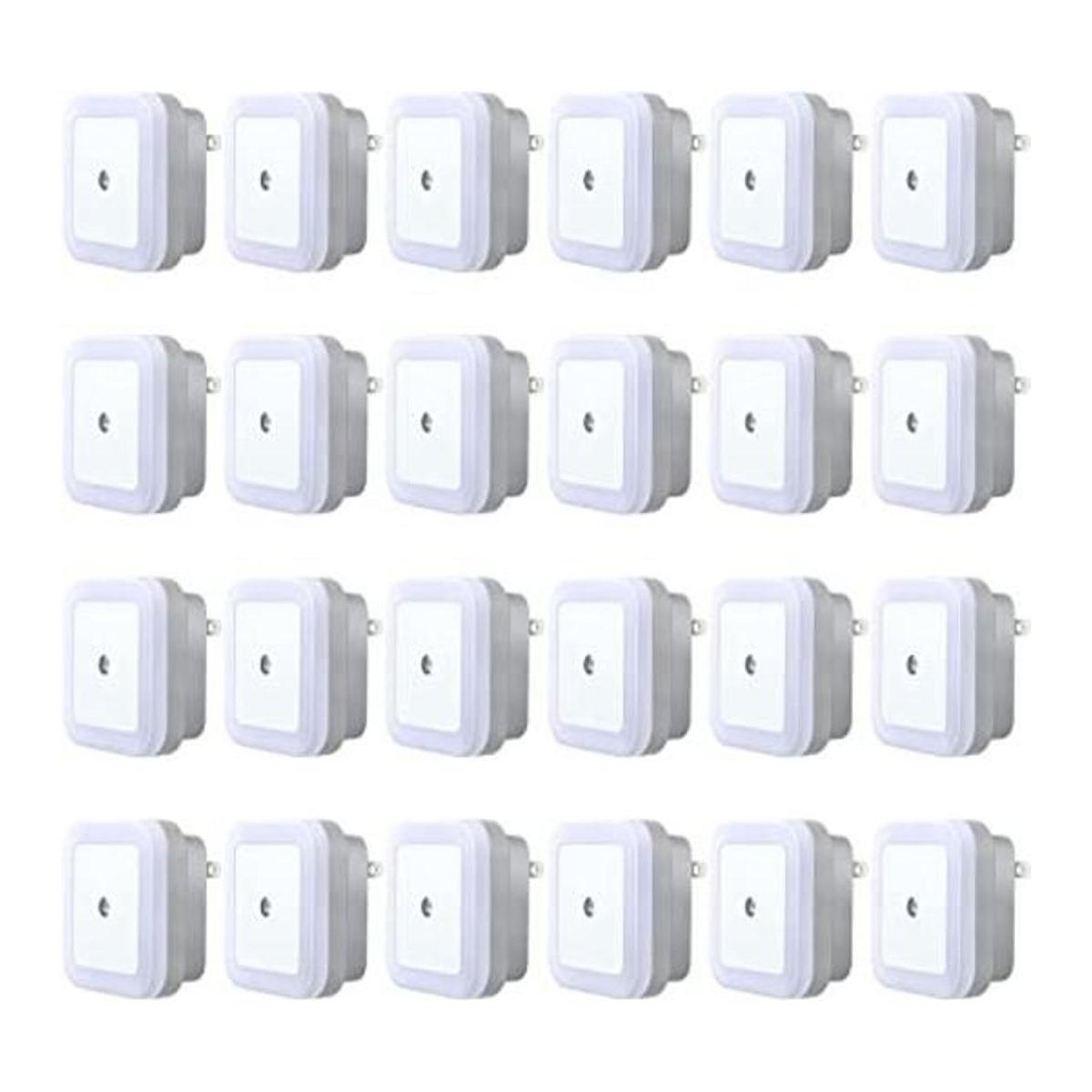 Paquete de 24 luces LED nocturnas enchufables a la pared