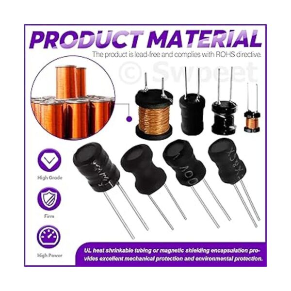Swpeet Kit surtido de 90 unidades de inductor de 15_3