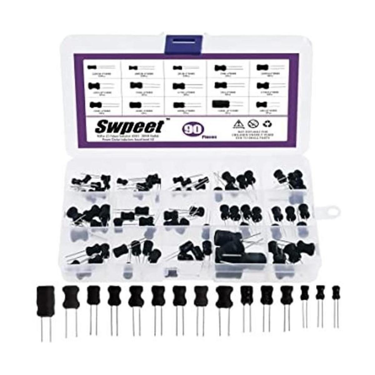 Swpeet Kit surtido de 90 unidades de inductor de 15