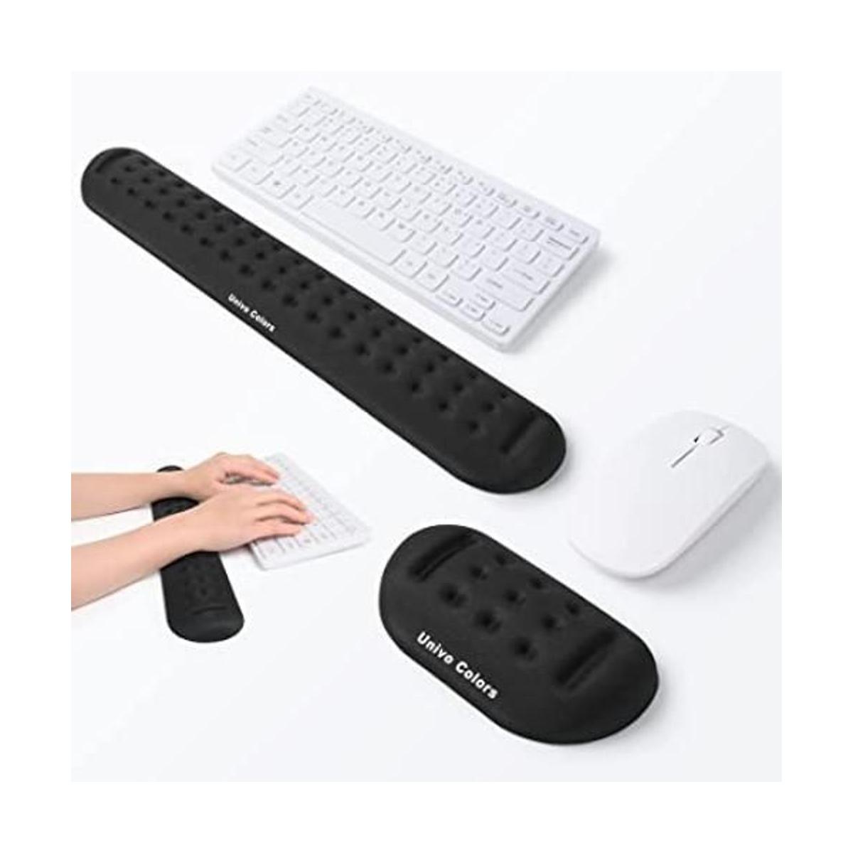 Univo Colors Juego de soporte de muñeca para teclado negro