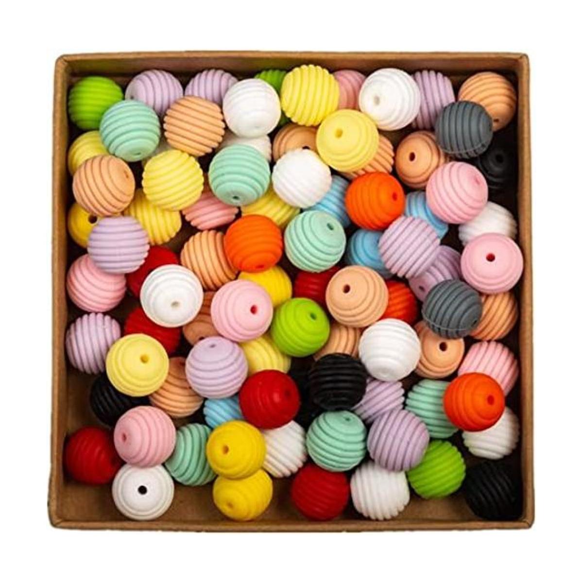Decoendiy 50 cuentas de panal de abeja cuentas sueltas