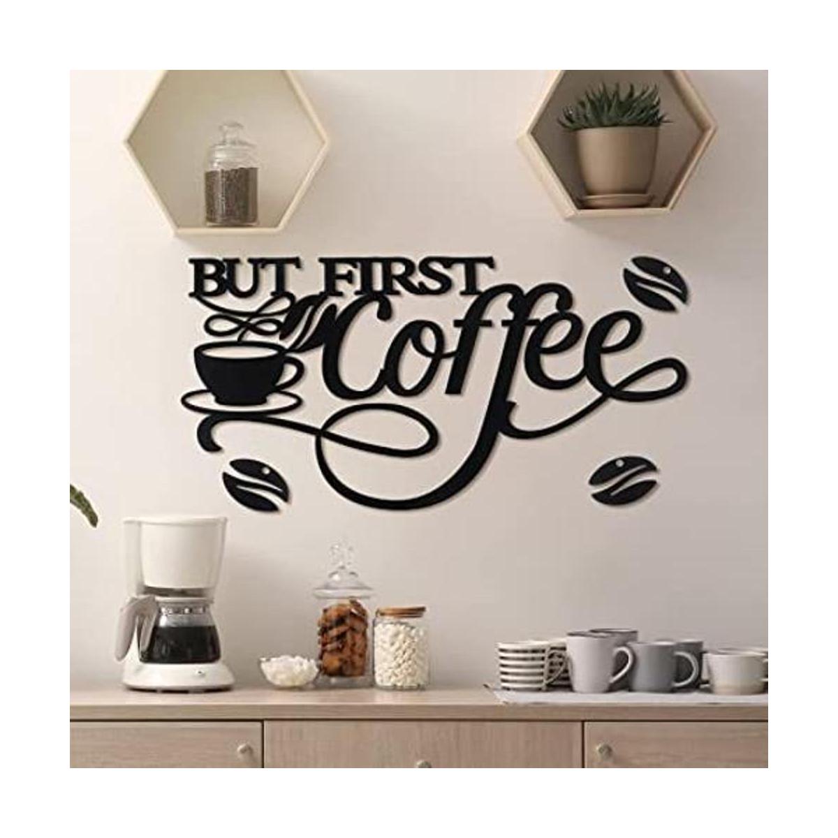 Letrero de metal para barra de café rústica para colgar en