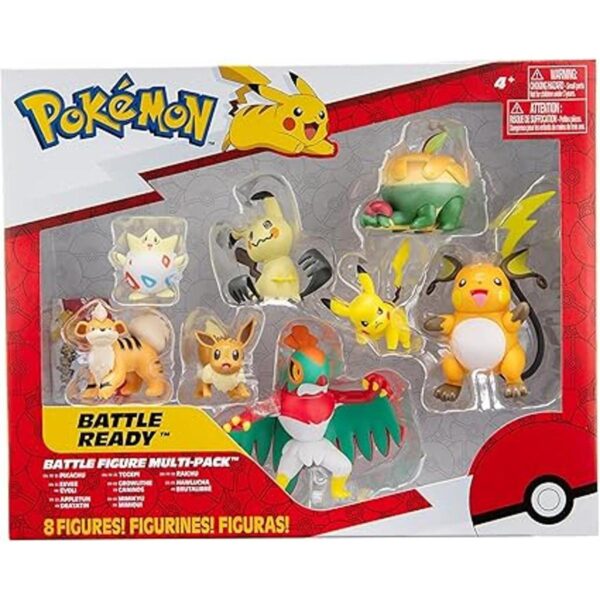 POKEMON Paquete de 8 figuras de batalla Pikachu de 2_2