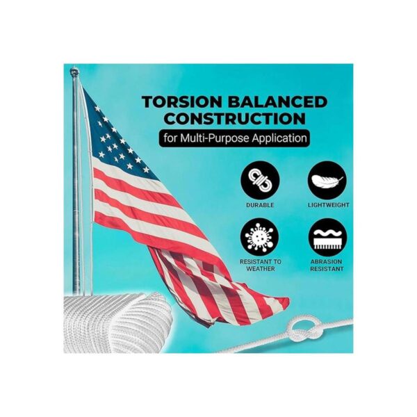RamPro Cuerda de nailon trenzado de polipropileno de 50