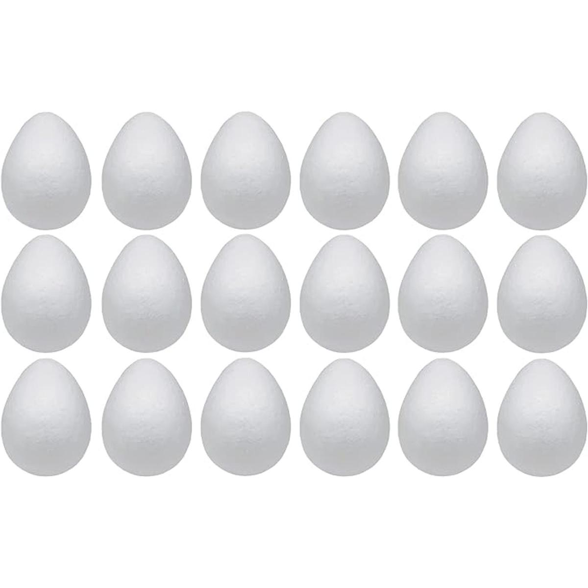 Crafjie Huevos de espuma 18 piezas de 4 pulgadas 3.9 in