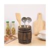 MyGift Utensilios de cocina con diseño de barril de vino_2