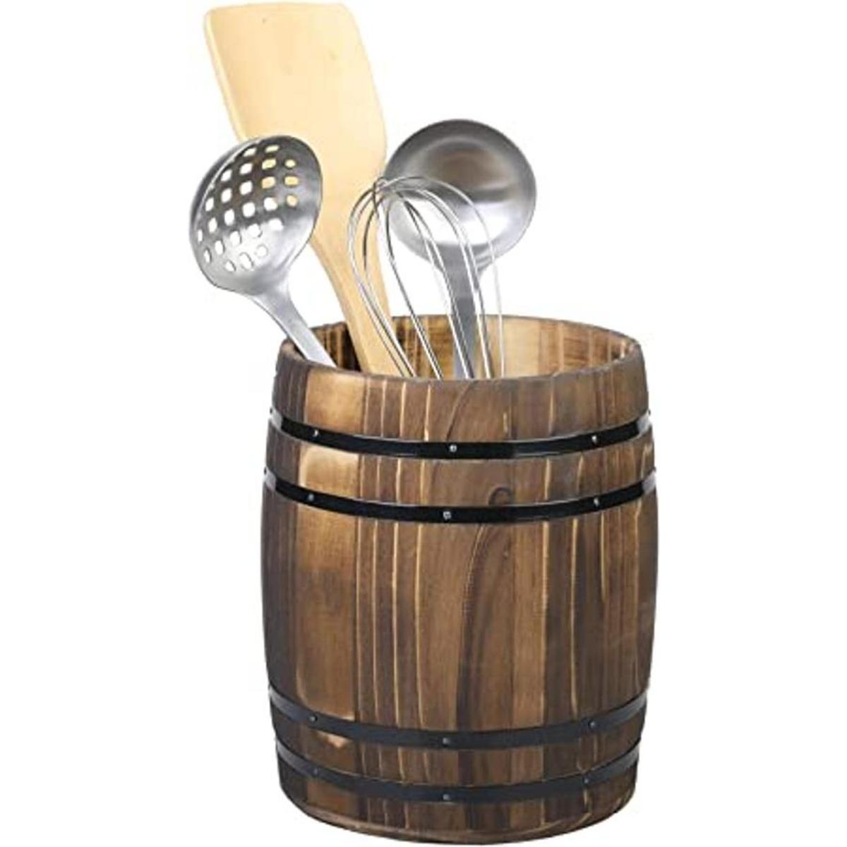 MyGift Utensilios de cocina con diseño de barril de vino
