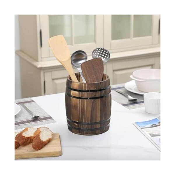 MyGift Utensilios de cocina con diseño de barril de vino_3