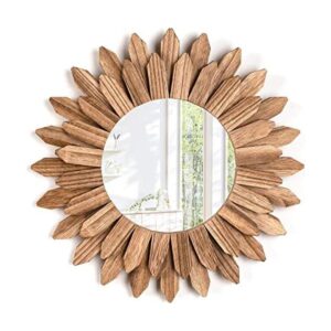 Emfogo Espejo de pared de madera rústica de 12 pulgadas_1