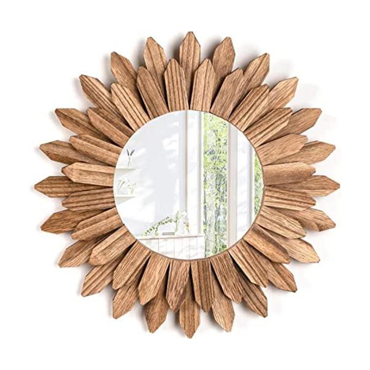 Emfogo Espejo de pared de madera rústica de 12 pulgadas