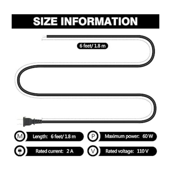 Paquete de 10 cables de lámpara de repuesto cable de luz
