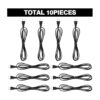 Paquete de 10 cables de lámpara de repuesto cable de luz