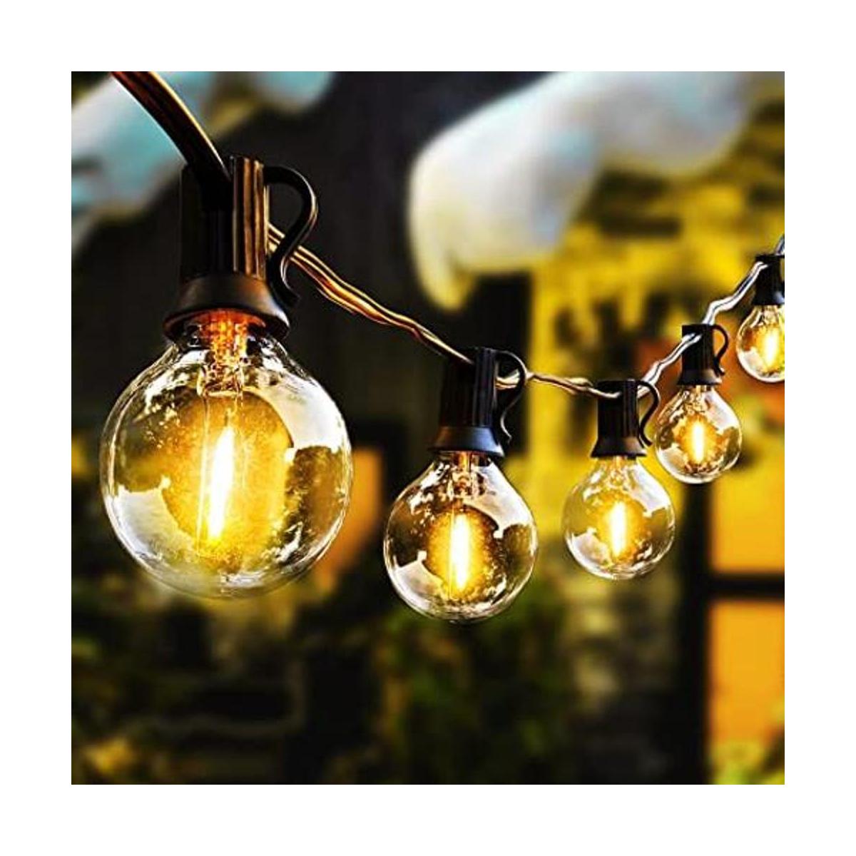 Cadena de luces para exteriores de 100 pies para