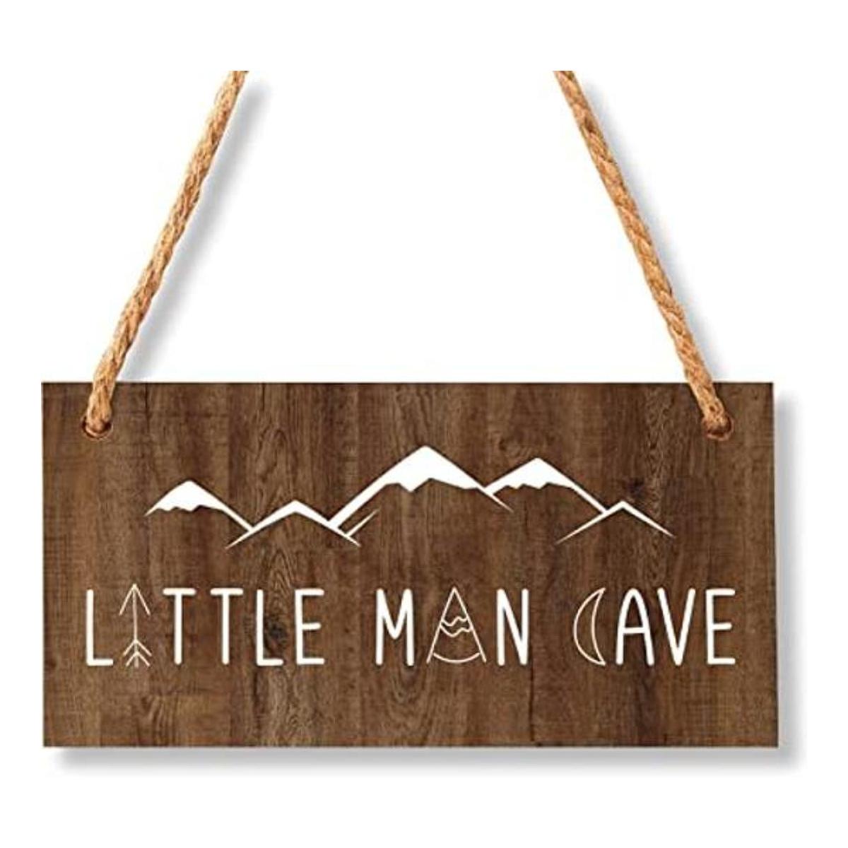 Letrero de pared con diseño de cueva de Little Man