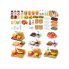 Juego de 50 accesorios de comida rápida en miniatura para