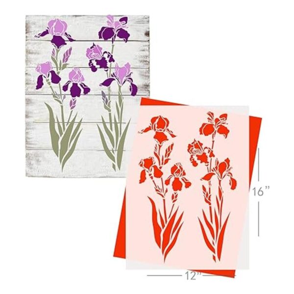 GSS Designs Plantilla de flores de iris para pintar de 12_2