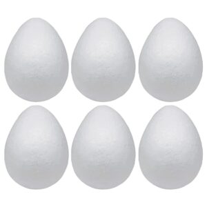 Crafjie Huevos de espuma 6 unidades 6 pulgadas huevos