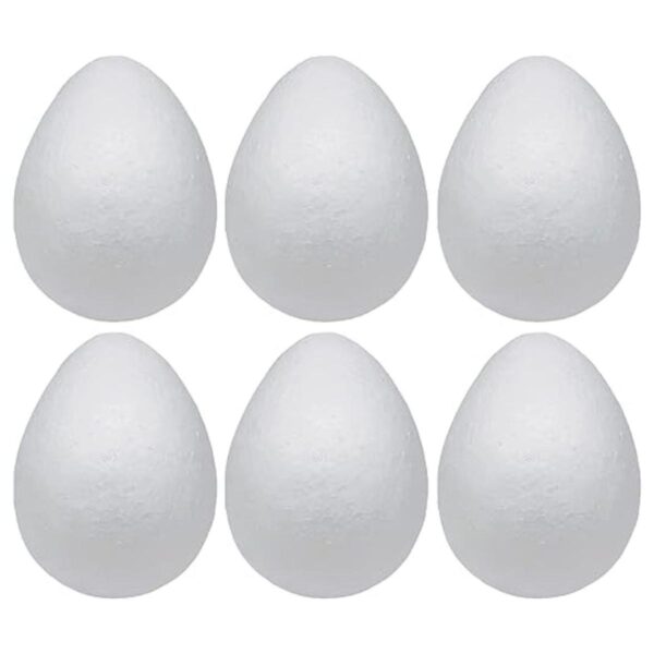 Crafjie Huevos de espuma 6 unidades 6 pulgadas huevos
