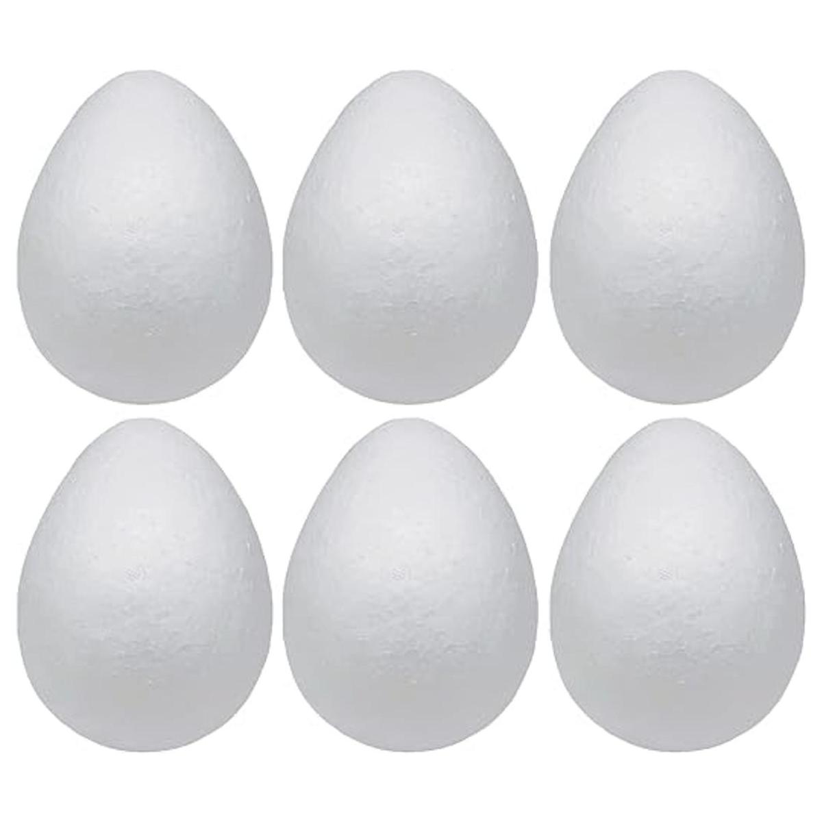 Crafjie Huevos de espuma 6 unidades 6 pulgadas huevos