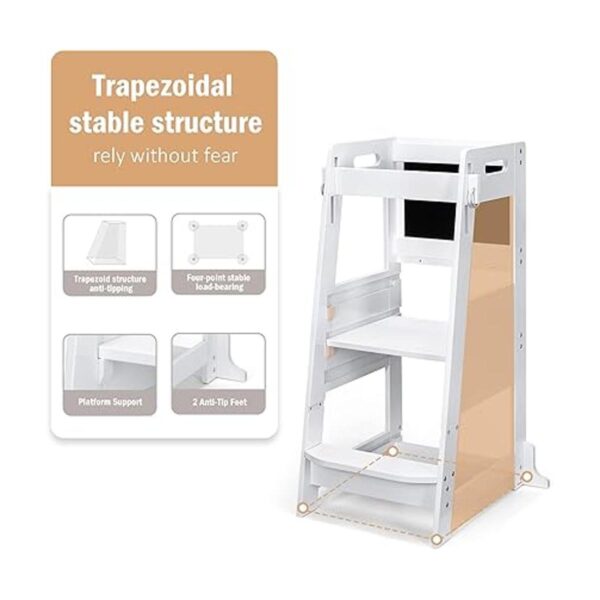 TOETOL Taburete de bambú para niños pequeños diseño de_3