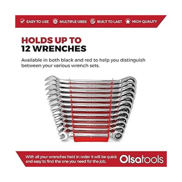 Olsa Tools Organizador de llaves de 12 piezas soporte
