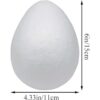 Crafjie Huevos de espuma 6 unidades 6 pulgadas huevos