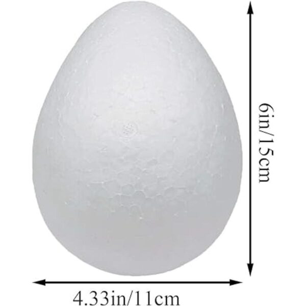 Crafjie Huevos de espuma 6 unidades 6 pulgadas huevos