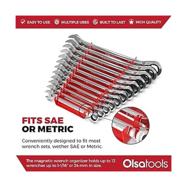 Olsa Tools Organizador de llaves de 12 piezas soporte