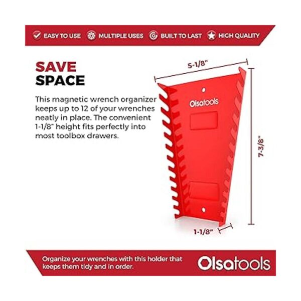 Olsa Tools Organizador de llaves de 12 piezas soporte