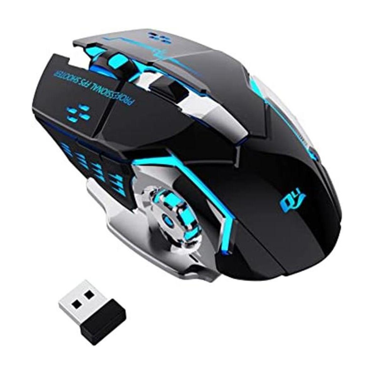 QELIROKY Nuevo mouse inalámbrico recargable de 2.4 G para