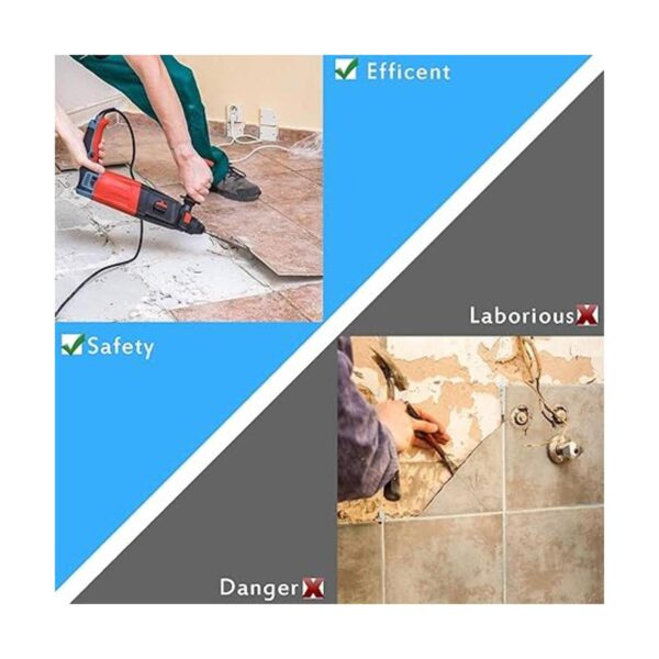 JACKCHEN Azulejo de 6 pulgadas de ancho y vástago SDSMax