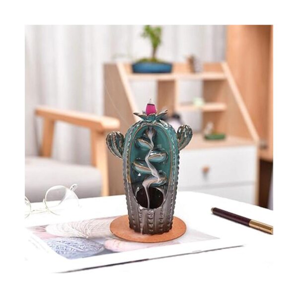 Quemador de incienso de reflujo con forma de cactus_4
