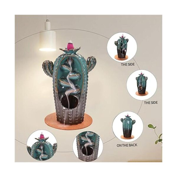 Quemador de incienso de reflujo con forma de cactus_6
