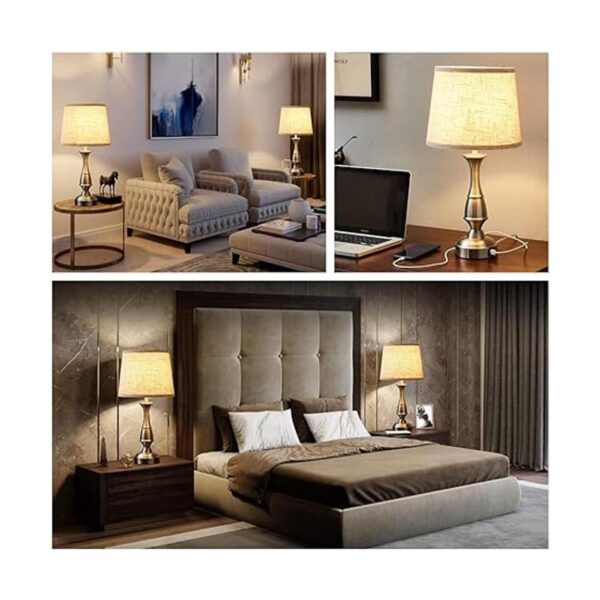 RAYINIGHT Juego de 2 lámparas de mesa para dormitorios_2