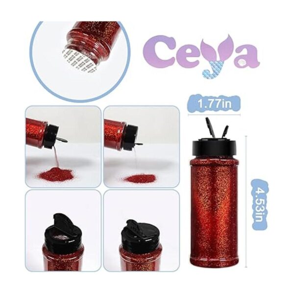 Ceya 3.5 onzas3.53 oz holográfico ultra fino purpurina en_4