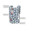 Bebamour Portamuñecas de bebé con flores portabebés_2