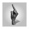 Estatuas de escritorio de poliresina plateada negro con_1