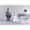 Estatuas de escritorio de poliresina plateada negro con_4