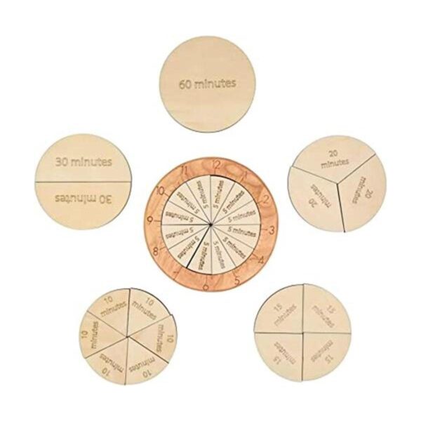 MerryHeart Reloj de aprendizaje de fracción de tiempo de_1