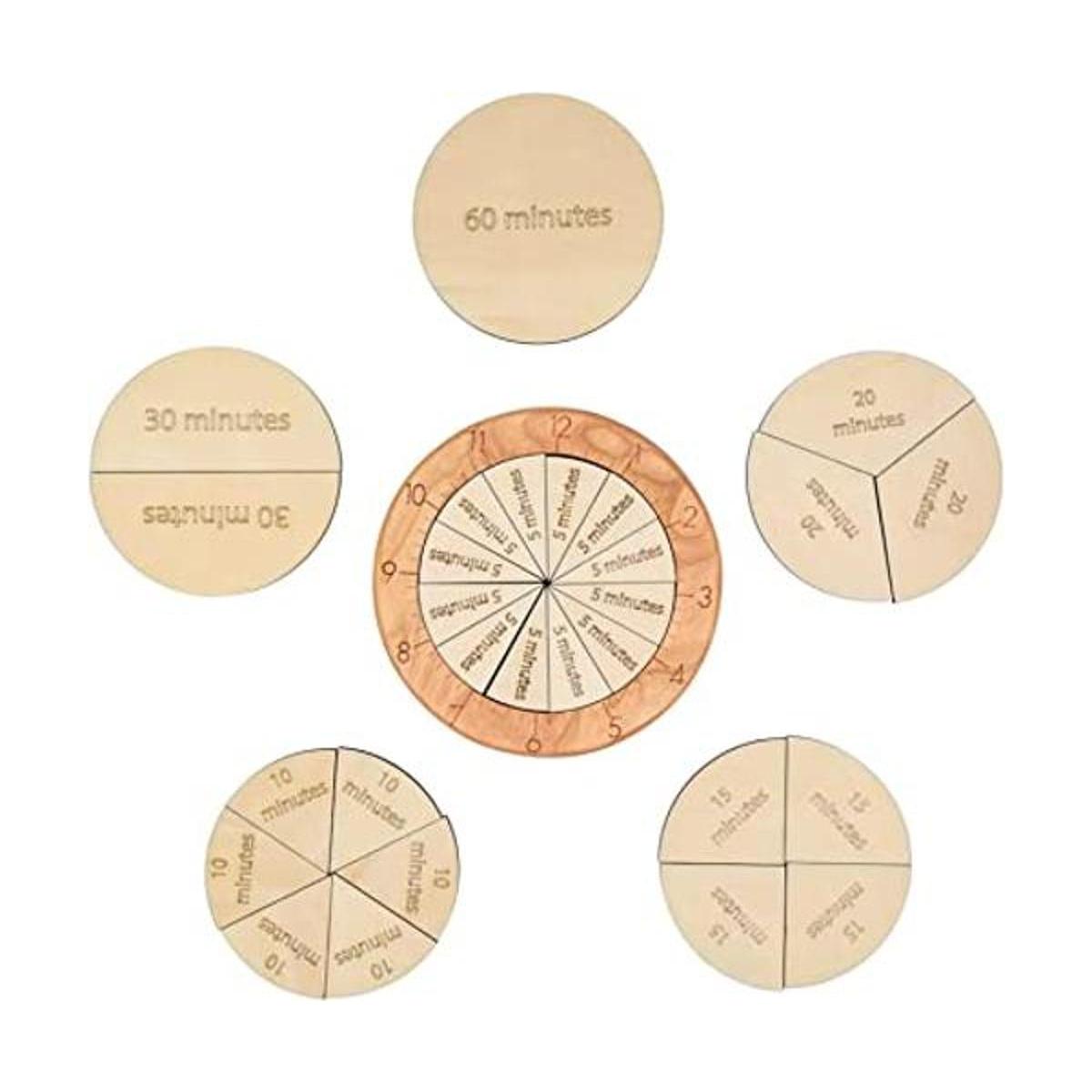 MerryHeart Reloj de aprendizaje de fracción de tiempo de