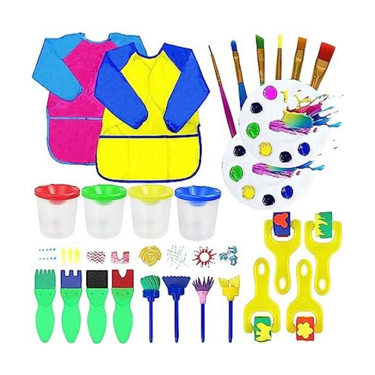 Juego de 26 esponjas de pintura para niños juego de