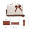 Telena Maletín de cuero para mujer bolso de mano vintage_4