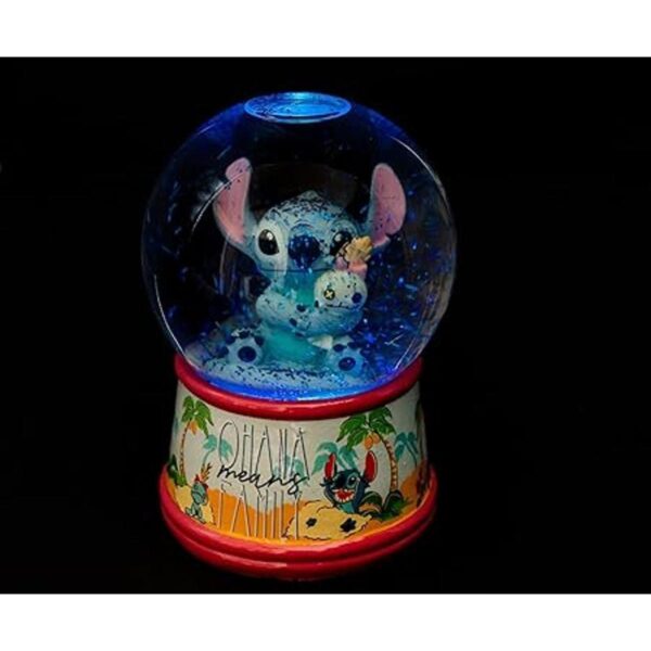 Disney Lilo Stitch Ohana Globo de nieve iluminado con_2