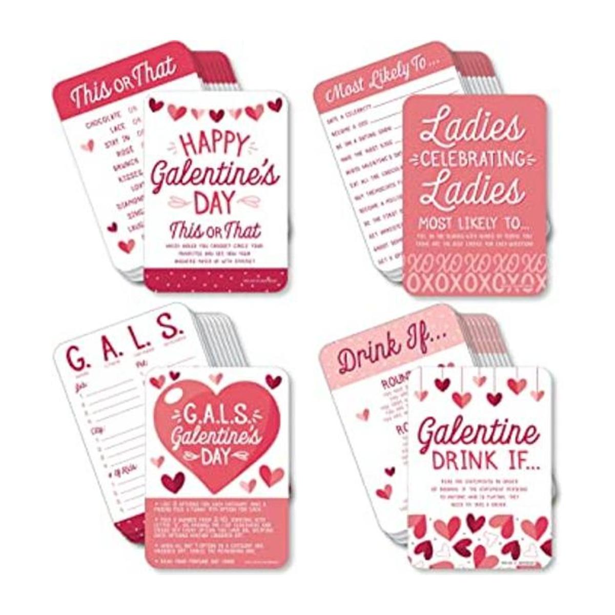 Big Dot of Happiness Happy Galentines Day 4 juegos de