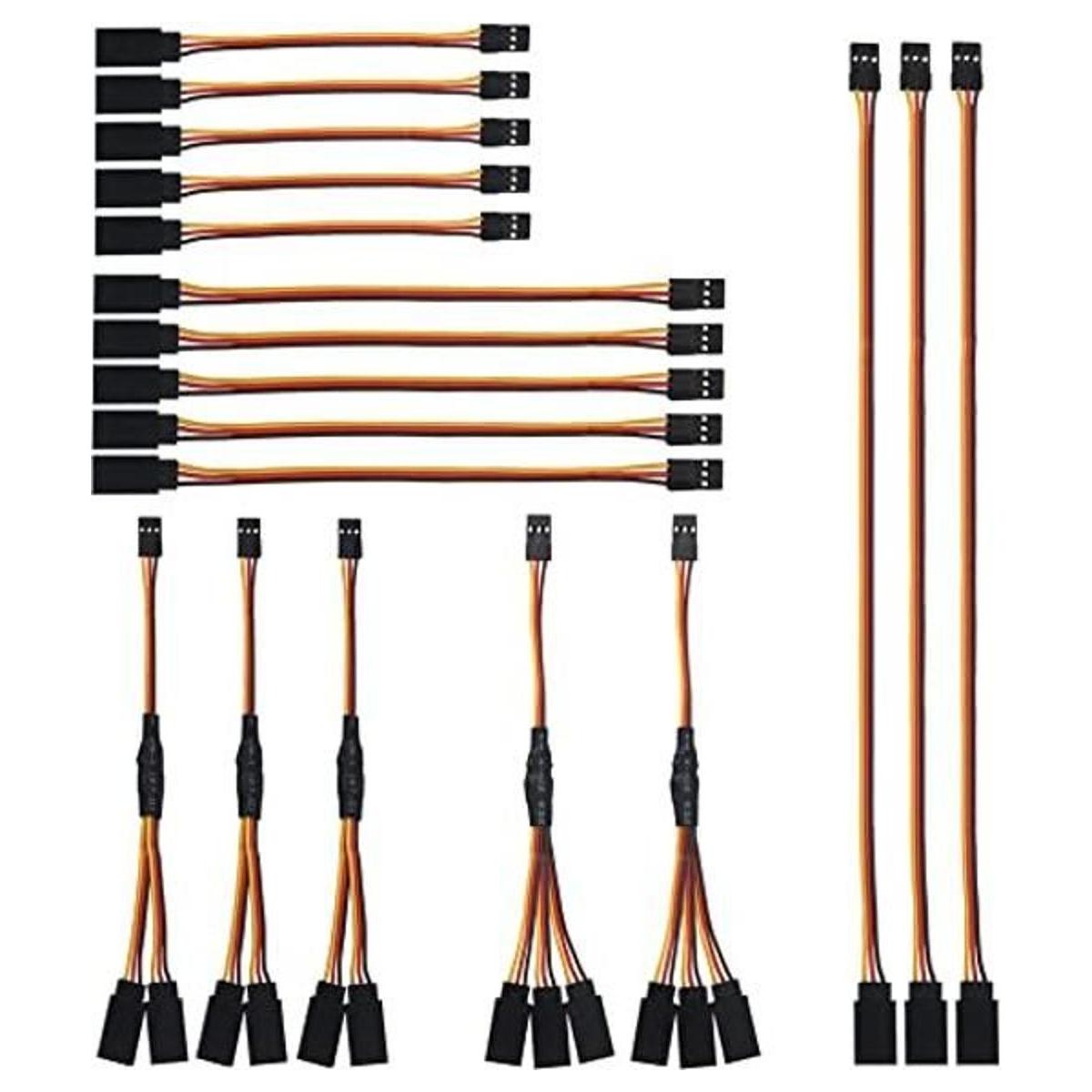 18 cables de extensión JR de 3 pines 1 JR macho a 23
