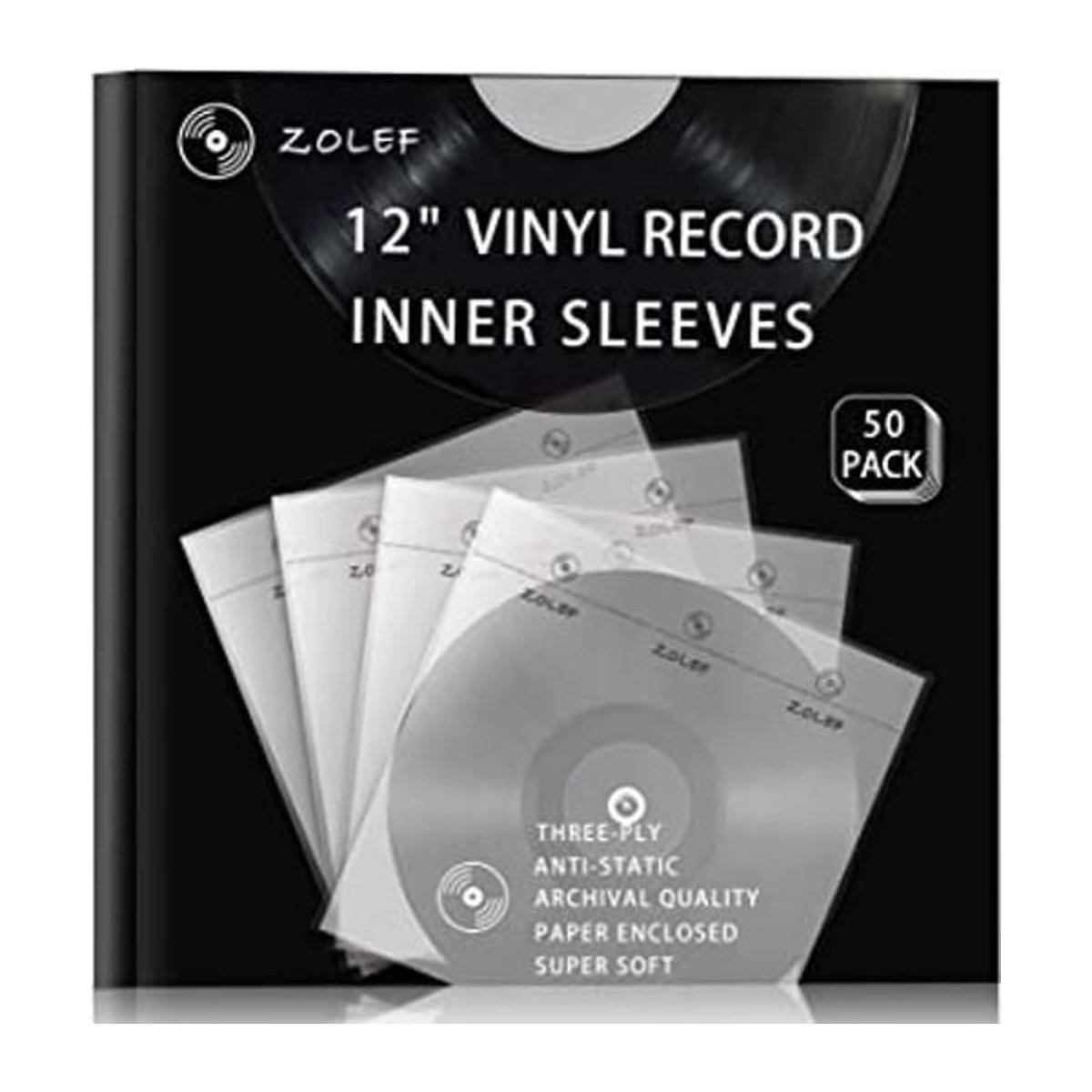 Fundas interiores de vinilo de 12 pulgadas paquete de 50