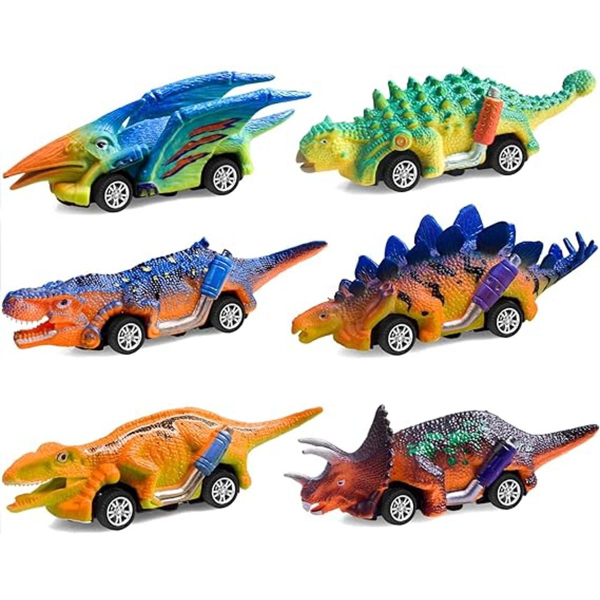 FFTROC Juguetes de dinosaurio para niños de 3 a 5 coches