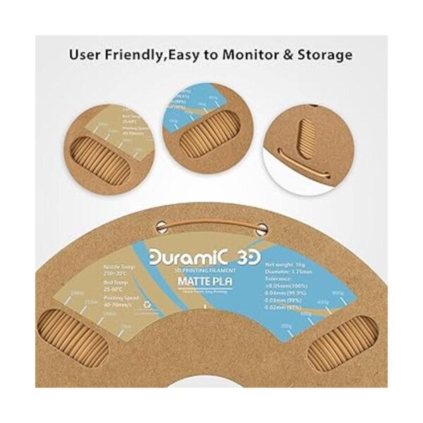 DURAMIC 3D Filamento de ácido poliláctico mate de 0.05_2