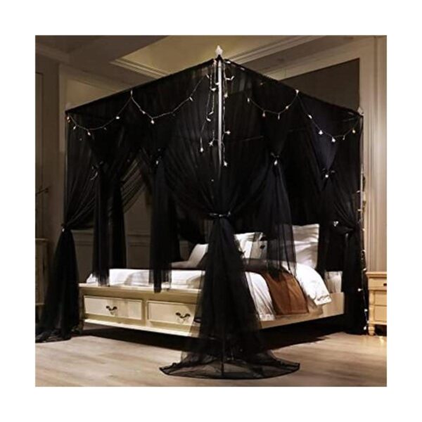 VETHIN 4 Corners Post Princess Bed Canopy Curtain Double_1
