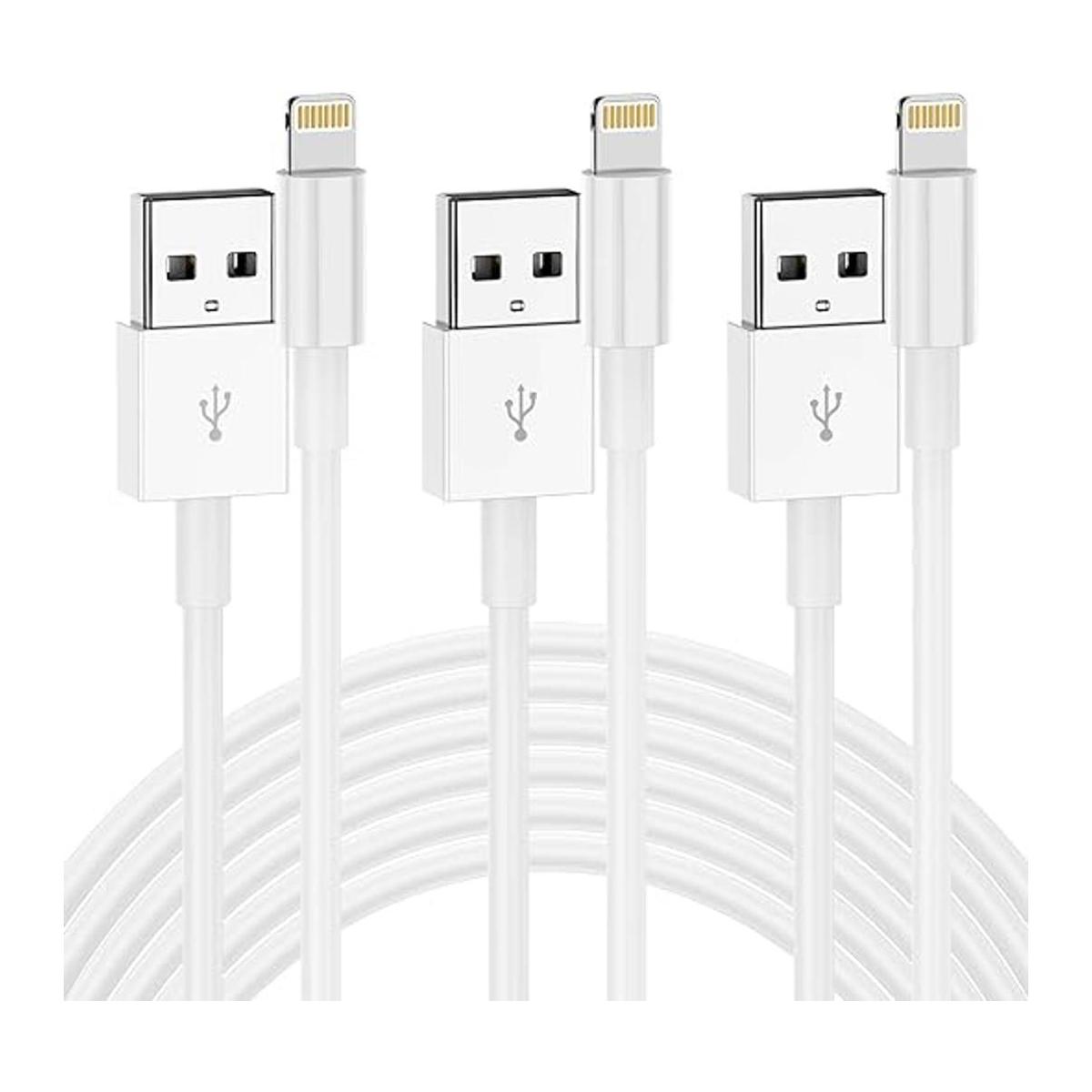 QZIIW Cable de carga para iPhone de 10 pies paquete de 3